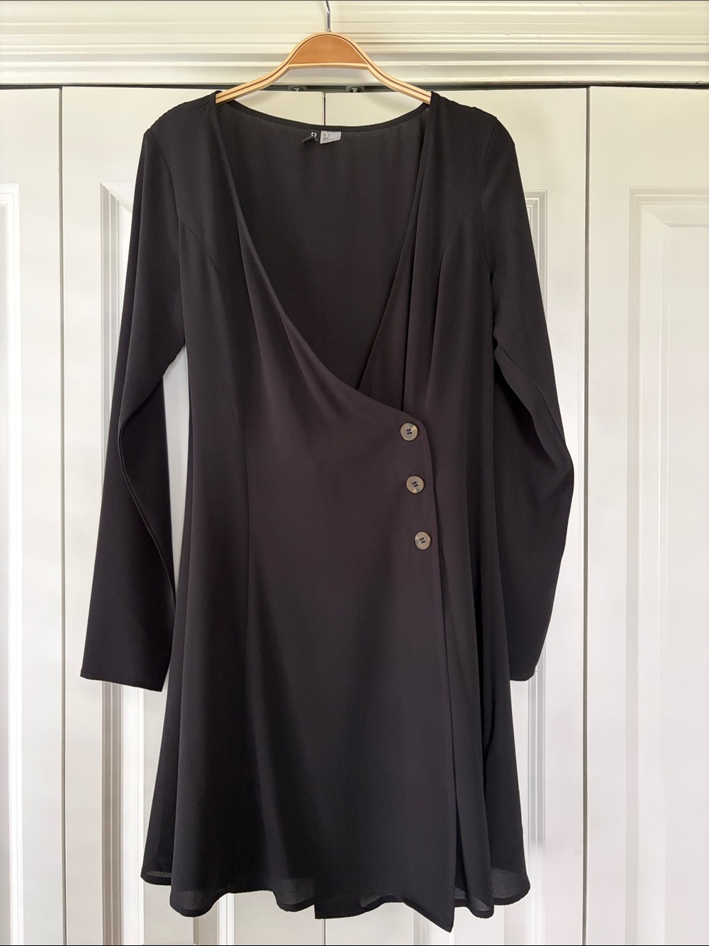 Divided H&M Long-Sleeve Sheer Wrap Dress, SZ 8